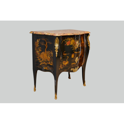 A Fine Black Lacquer Commode